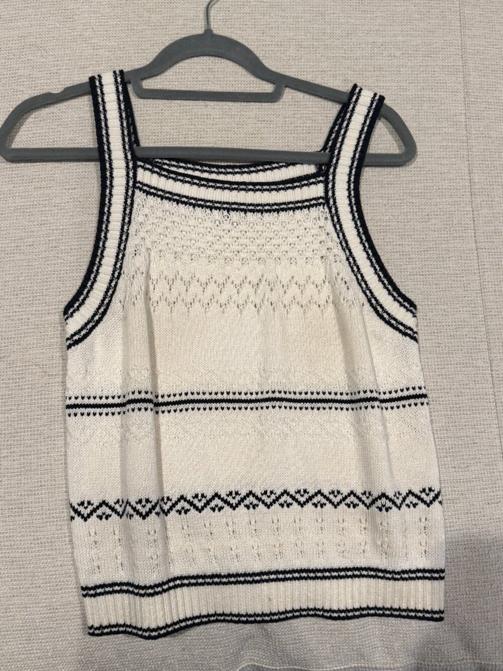 Central Park West Emanuel Tank Top in Nautical Stripe